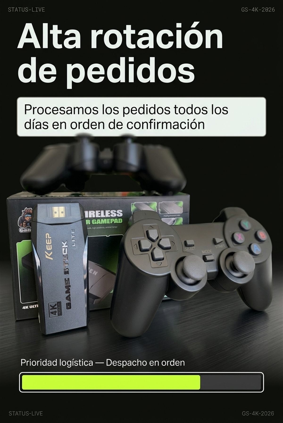 Alta rotacion de pedidos, despacho diario en orden de confirmacion