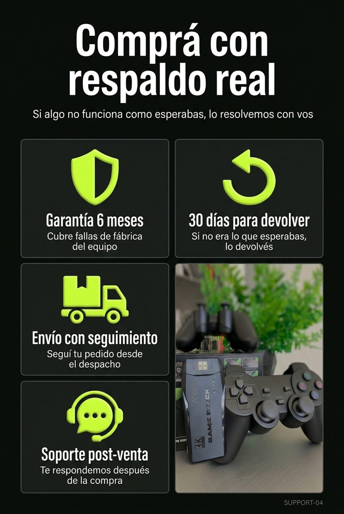 Compra con respaldo: garantia de 6 meses, 30 d&iacute;as para devolver, envio con seguimiento y soporte